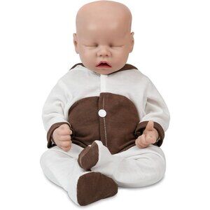 🆕 18 inch Full Silicone Baby Doll Lia Reborn Real Babies Doll with Closed Eyes
